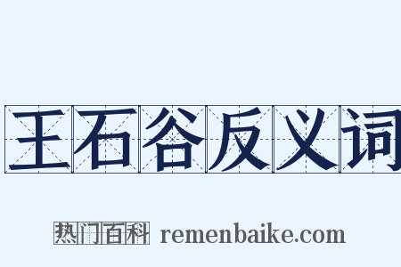 王石谷反义词是什么意思的图片